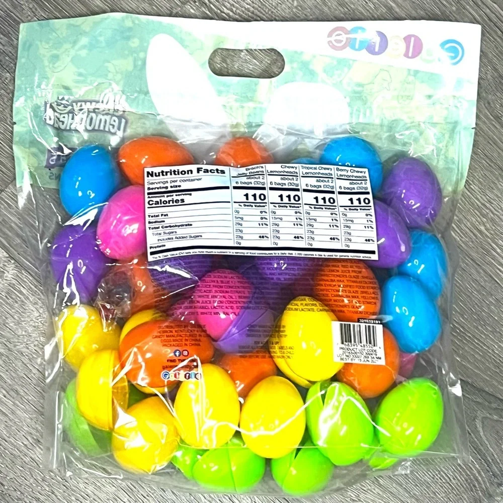 50 Candy Filled Eggs - Bright Multi-Color Plastic Easter Eggs
